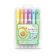 6-Pack Dual-Ended Erasable Highlighters