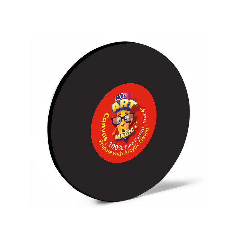 Round Black Canvas Board