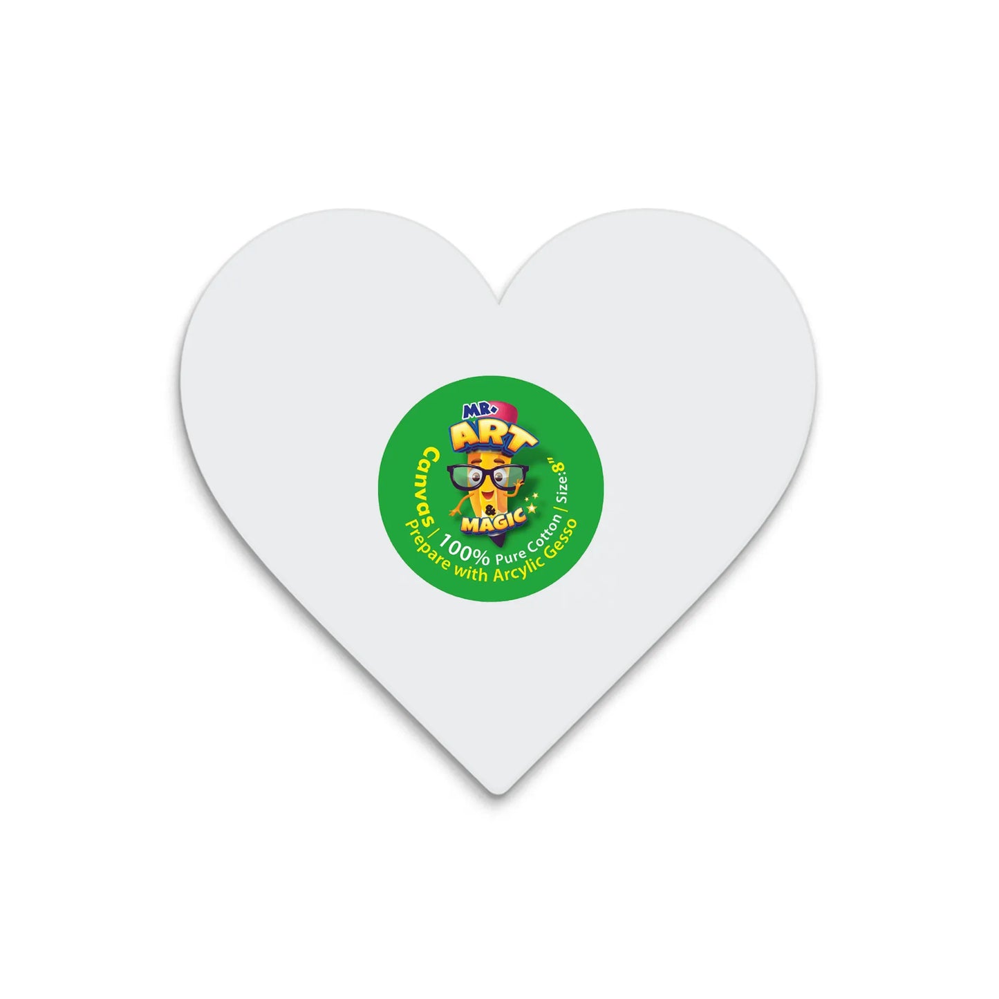 Heart White Canvas Board