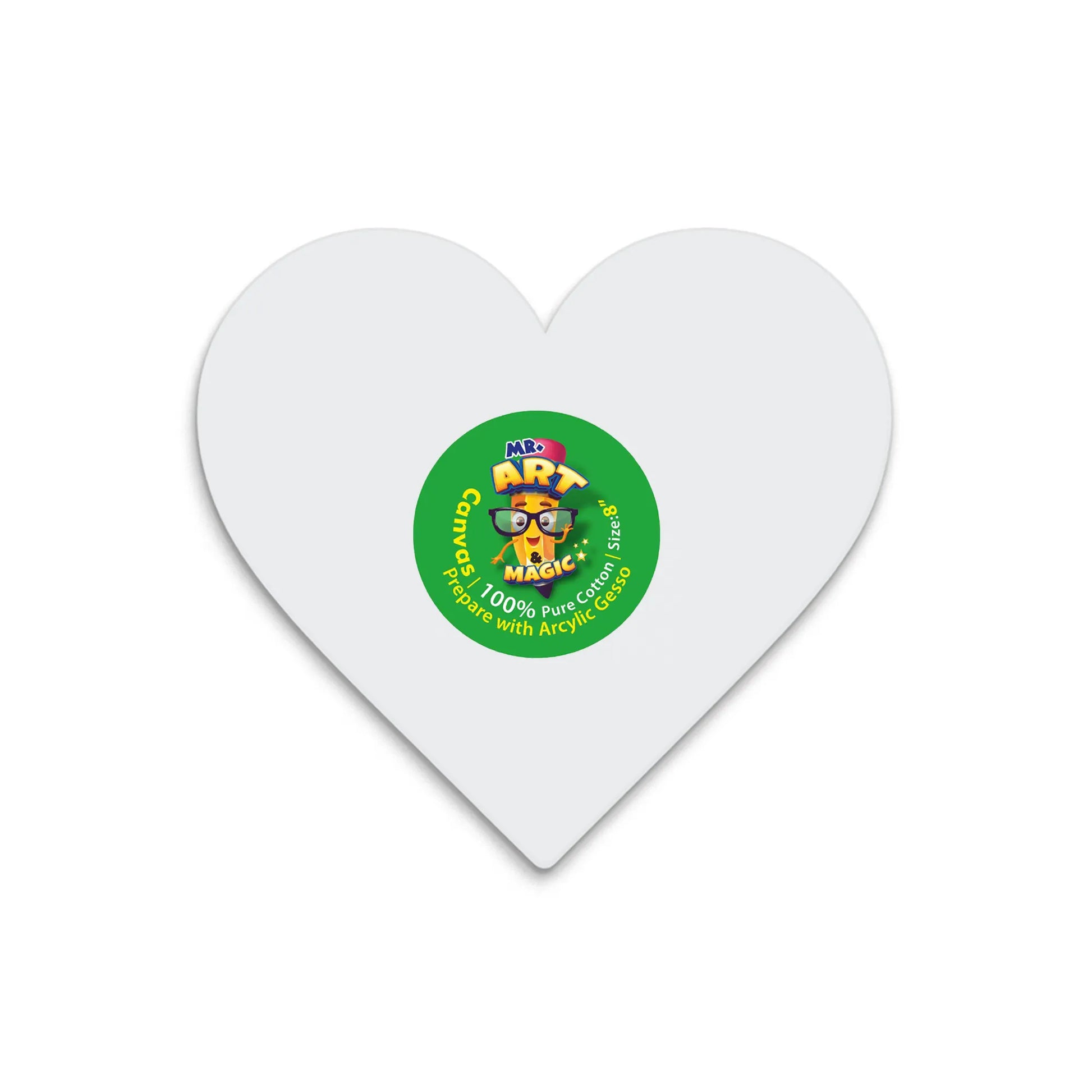 Heart White Canvas Board