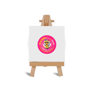 Easel with Square White Canvas