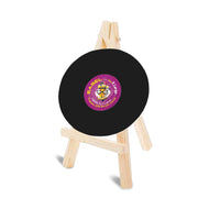 Easel with Round Black Canvas