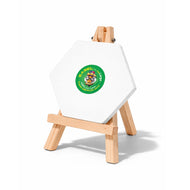 Easel with Hexagon White Canvas