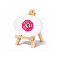 Easel with Oval White Canvas