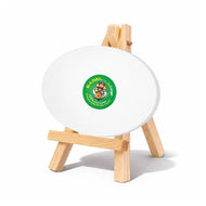 Easel with Oval White Canvas