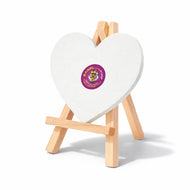 Easel with Heart White Canvas