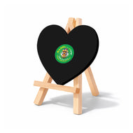 Easel with Heart Black Canvas