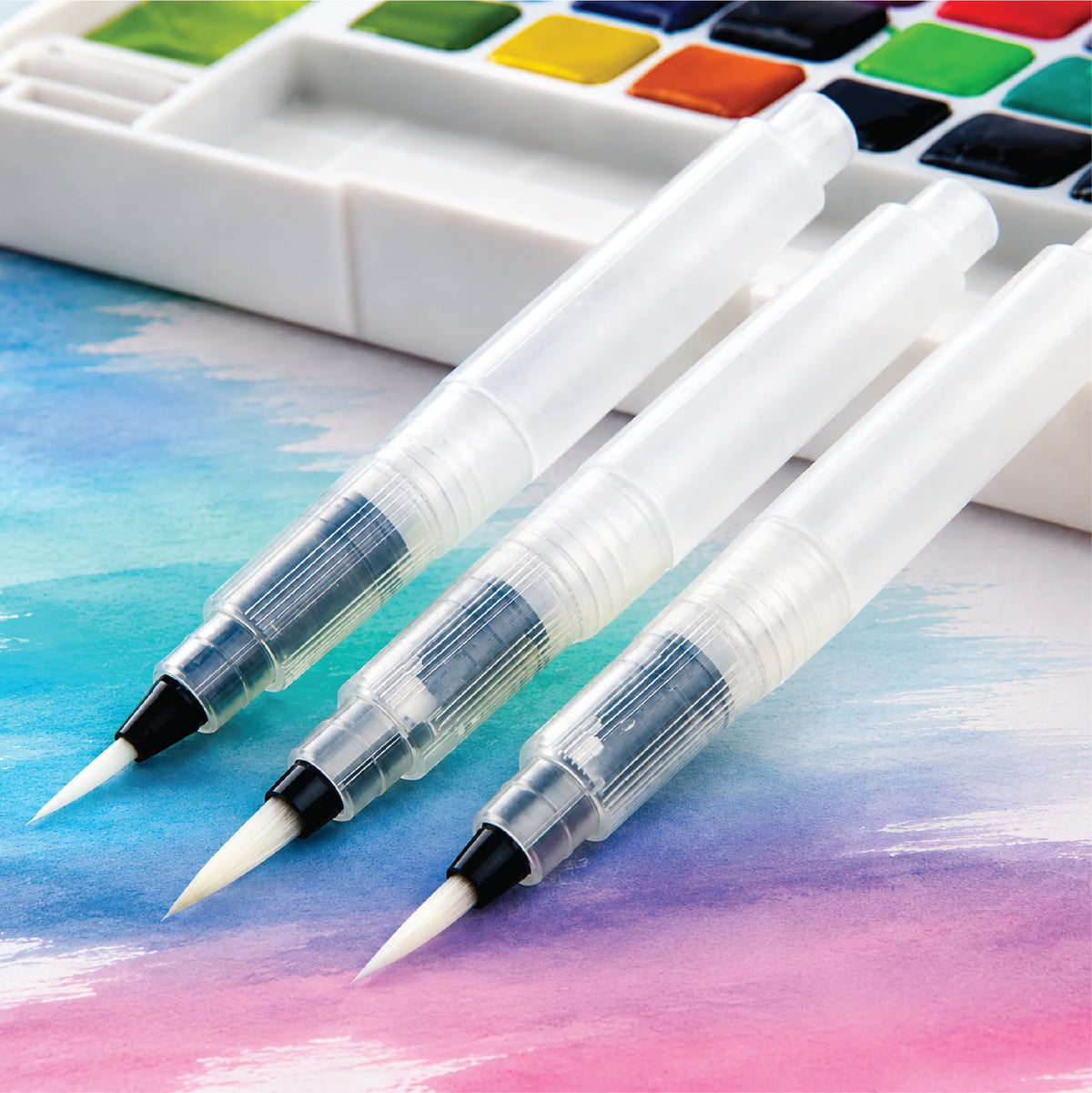 Keep Smiling Water Brush Pen | 3 Pcs
