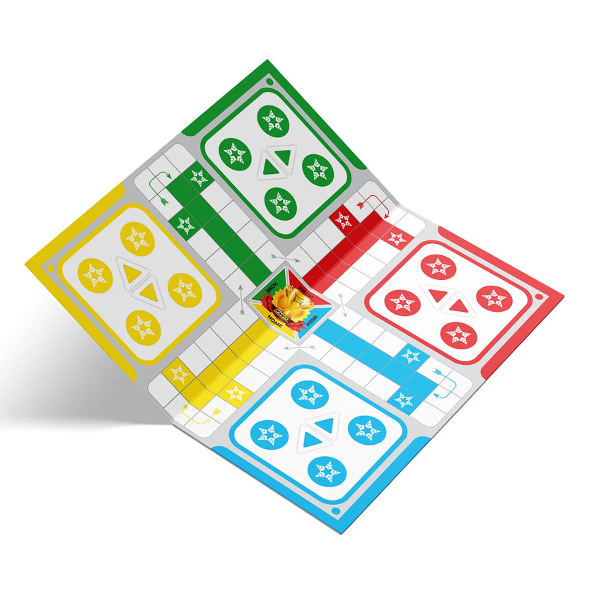 Wooden Ludo Board Game Set | 14x14 Inch & PET Jar S3