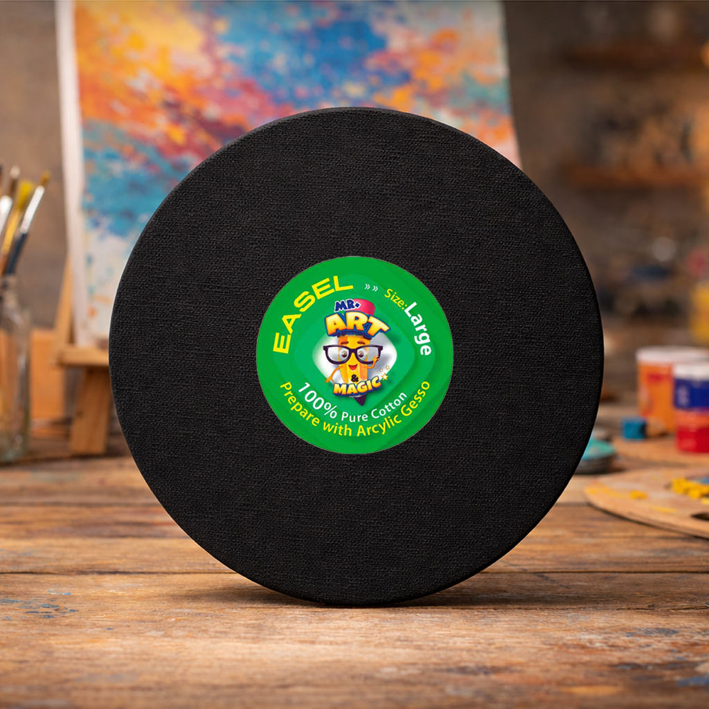 Round Black Canvas Board