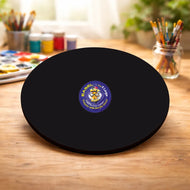 Oval Black Canvas Board