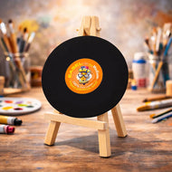 Easel with Round Black Canvas