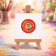 Easel with Square White Canvas