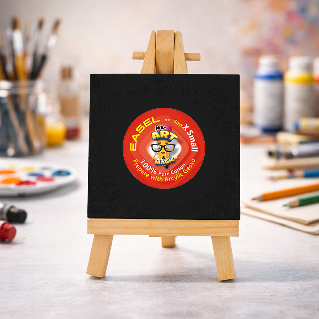 Easel with Square Black Canvas