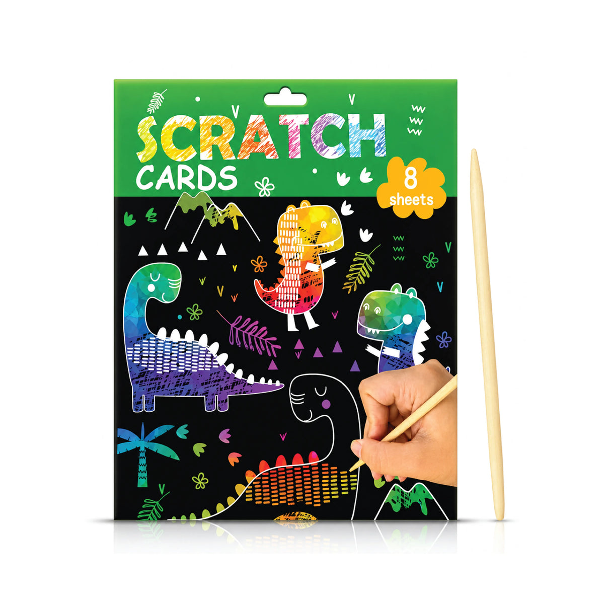 Magic Dinosore Theme Scratch Art Card Set for Kids