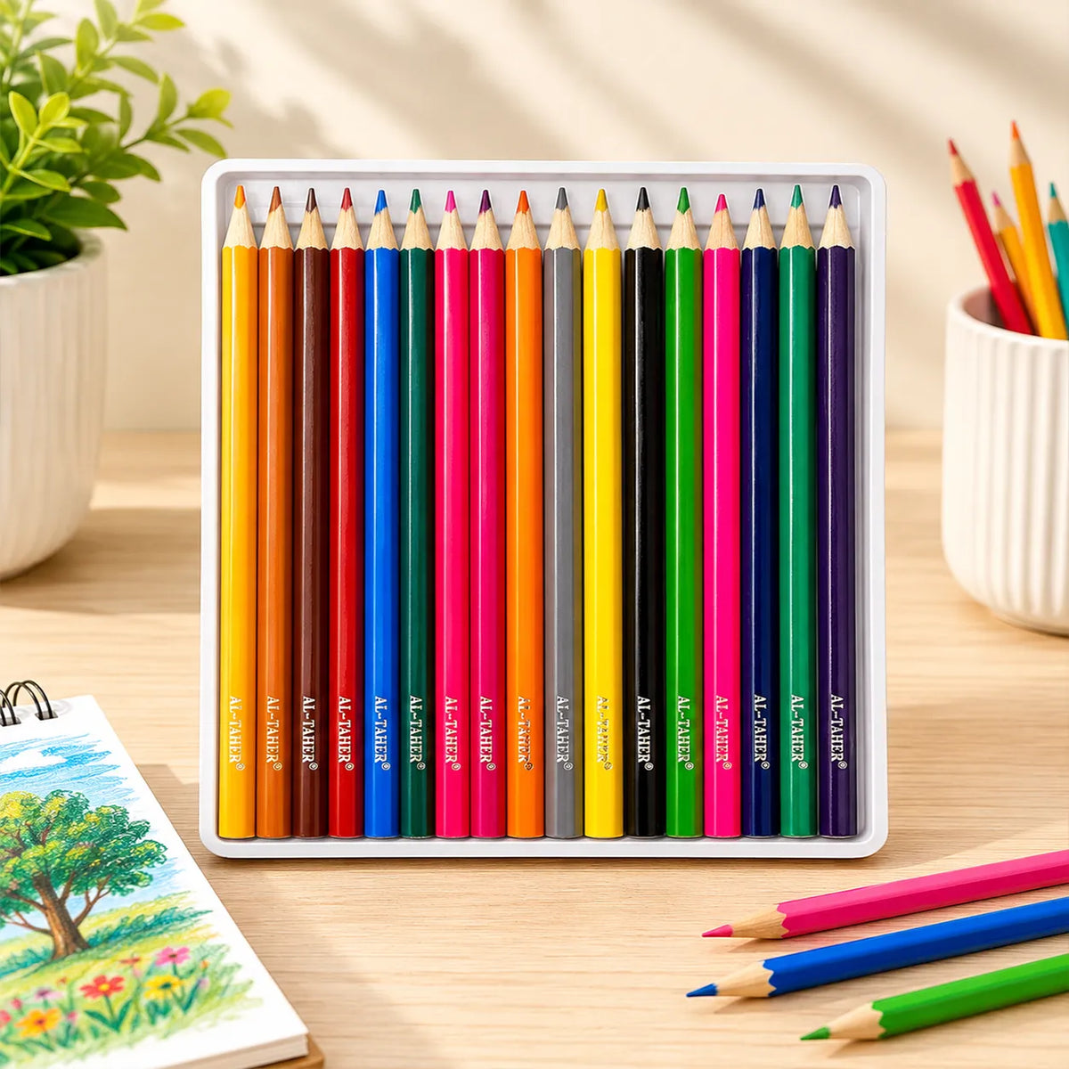 18 Colors Premium Triangular Color Pencils Set