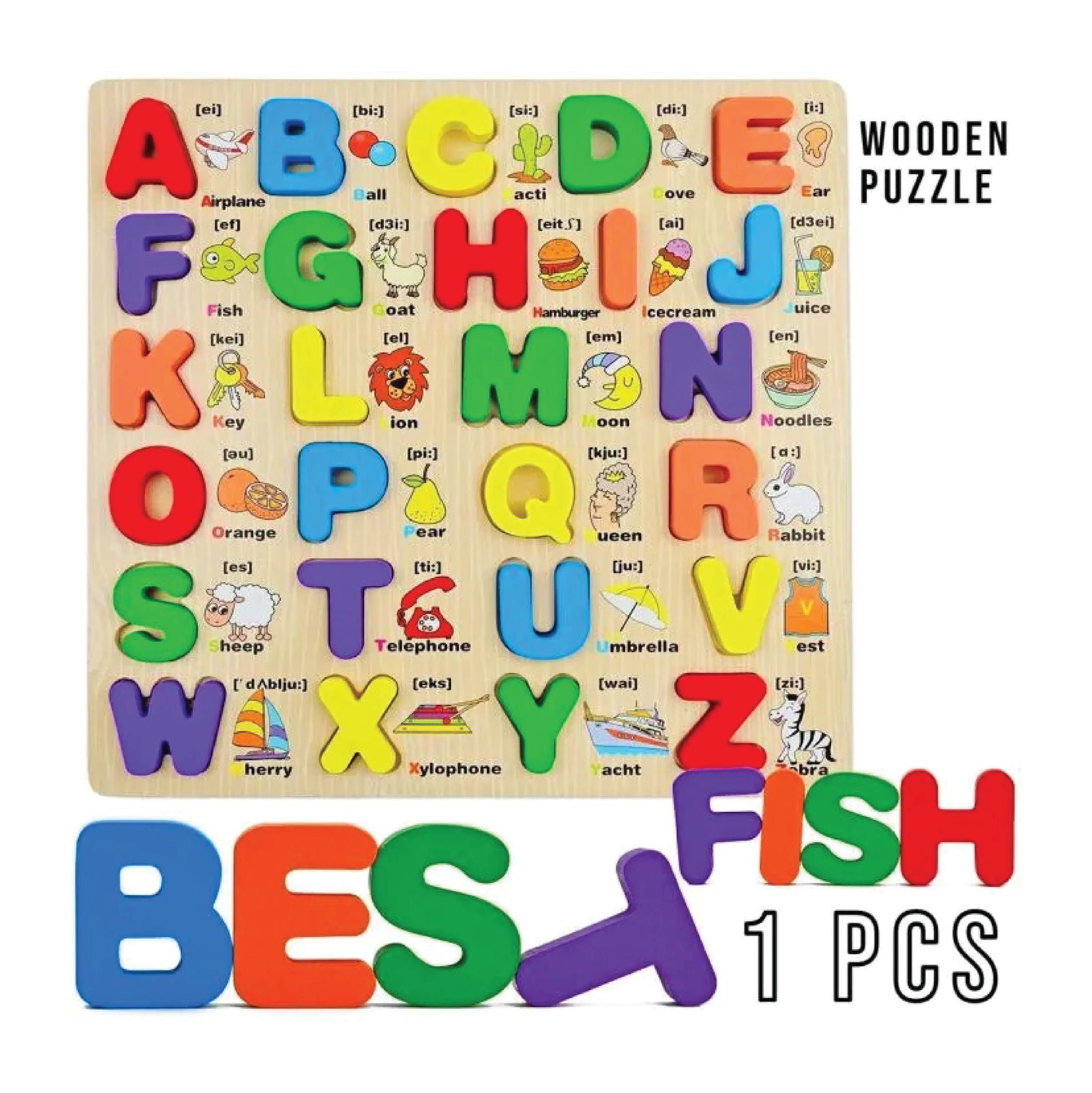 Wooden Alphabet Puzzle Board