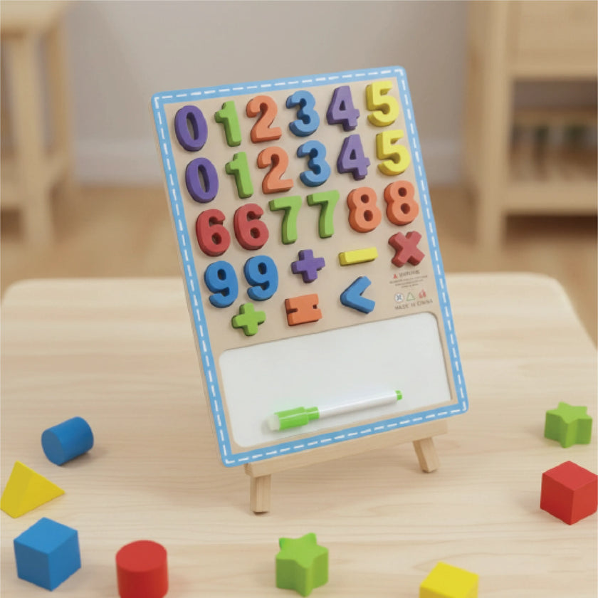 Wooden Number Puzzle Board