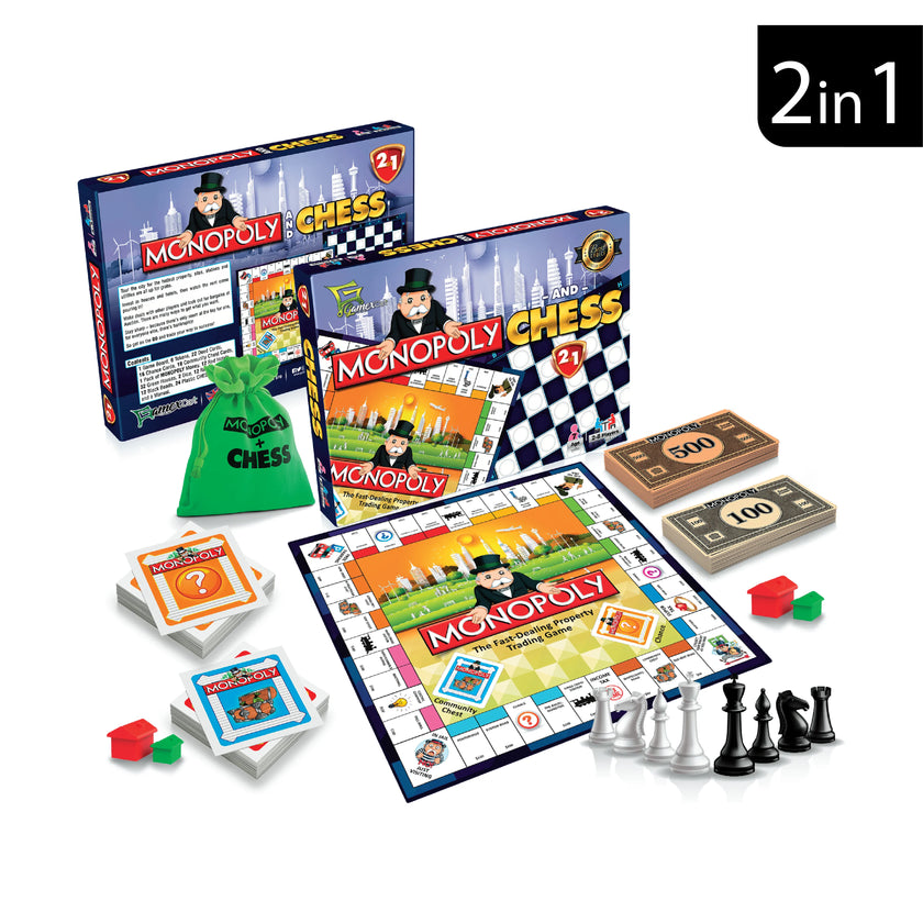Monopoly & Chess 2 in 1 Board Game